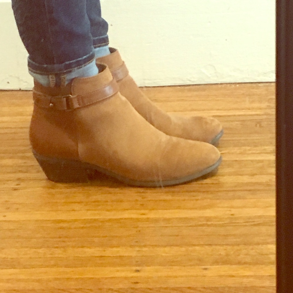 Cognac Booties Size: 7